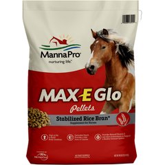 Manna Pro Max-E-Glo Stabilized Rice Bran Pellets Horse Supplement, 40-lb bag
