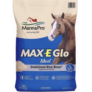 Manna Pro Max-E-Glo Stabilized Rice Bran Meal Granules Horse Supplement, 40-lb bag