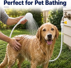 Pawward Sink & Bathtub Faucet Sprayer Attachment with Hose for Dog & Cat Shower, White, 6.6-ft slide 2 of 6