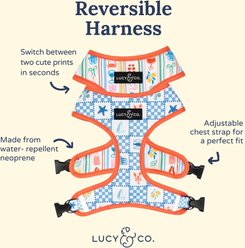 Lucy & Co. Sunny in Sicily Reversible Dog Harness, Medium: 17 to 23-in chest slide 2 of 4