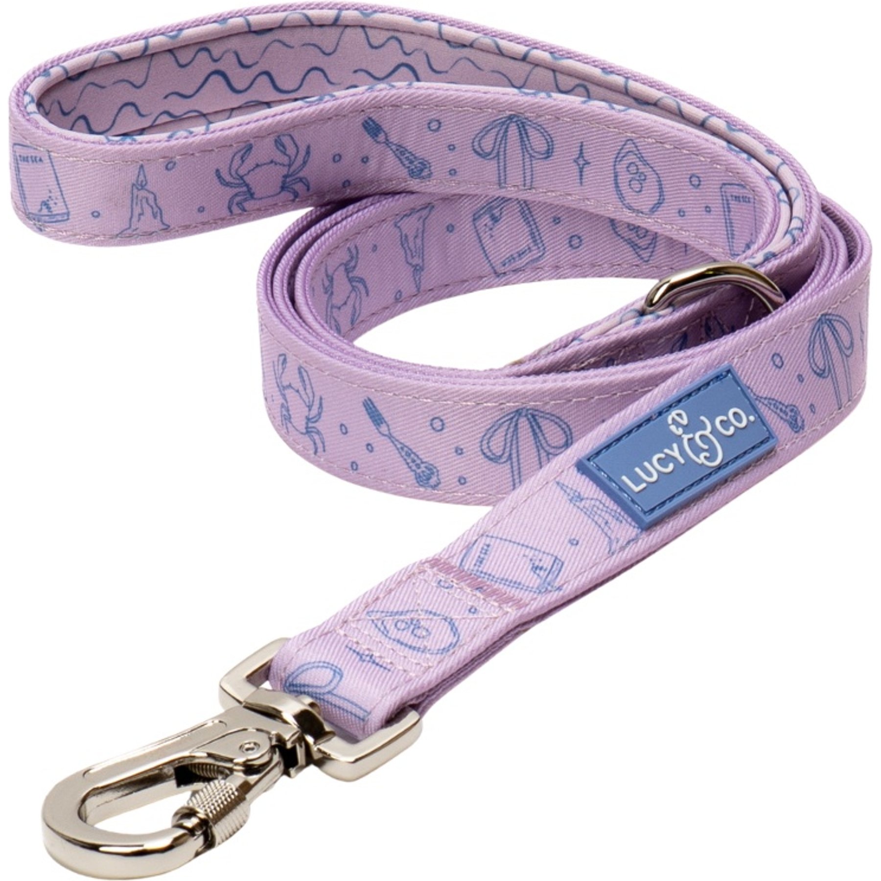 Lucy & Co. Magnificent Mermaid Pearl Dog Leash, Large: 5-ft long, 1-in wide