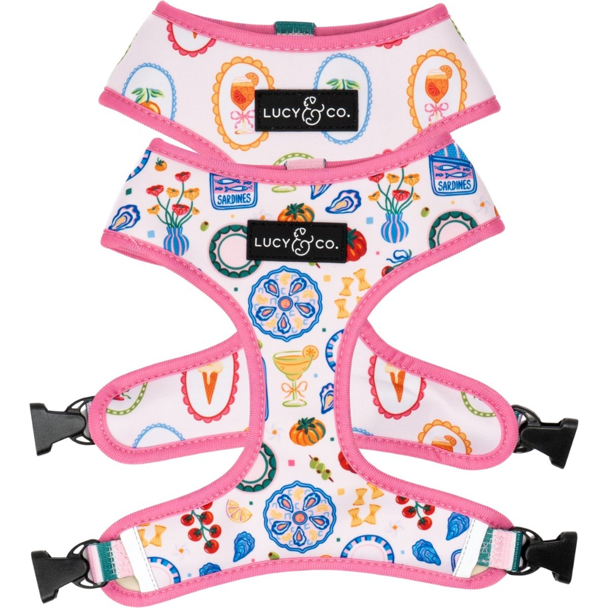 Lucy & Co. Dolce Vita Reversible Dog Harness, X-Small: 12 to 15-in chest