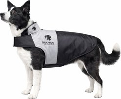 Touchdog Lightening 2-in-1 Convertible Dog Jacket, Black, Medium