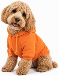 Pet Life Fashion Plush Cotton Hooded Dog Sweater, Small, Orange