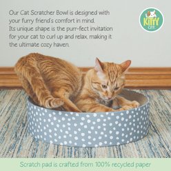 Kitty City Dot Pattern Cat Corrugate Round Bed Scratcher Toy slide 2 of 7