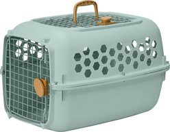 SportPet Designs Top Load Dog & Cat Travel Kennel, Sage Green, 24-in