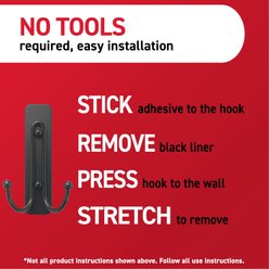 Command Pet Collection Double Wall Hook, Matte Black slide 2 of 6