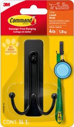 Command Pet Collection Double Wall Hook, Matte Black slide 1 of 6