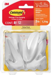 Command Pet Collection Designer Wall Hooks, Medium, White, 8 count slide 1 of 6