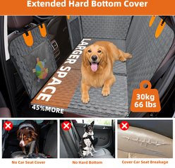 BingoPaw Quilted Water Resistant Hammock Dog & Cat Car Seat Cover & Travel Bag, Black slide 2 of 9