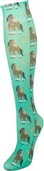 Ovation Women's Zocks Horse & Carrots Horse Riding Boot Socks, USA Women's 9-11