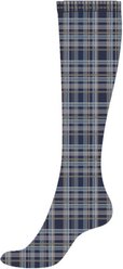 Ovation Women's Zocks Smoke Blue Plaid Horse Riding Boot Socks, USA Women's 9-11