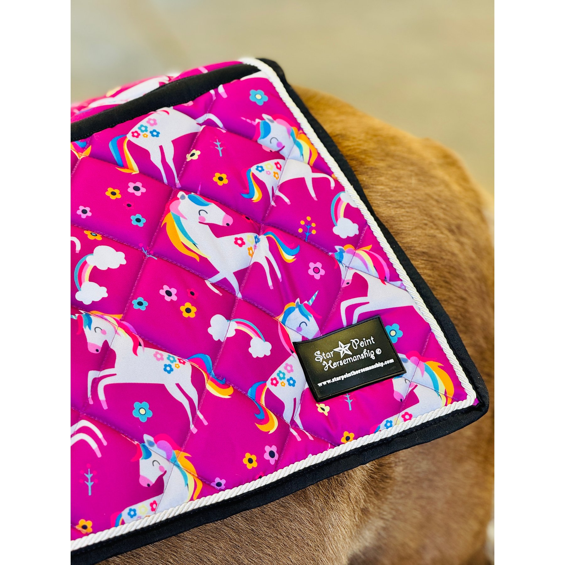 Star Point Horsemanship Western Horse Saddle Pad, Unicorns, Mini-Pony