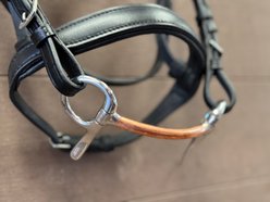 Star Point Horsemanship Mullen Copper Mouth Eggbutt Miniature Horse Bit, 3.5-in