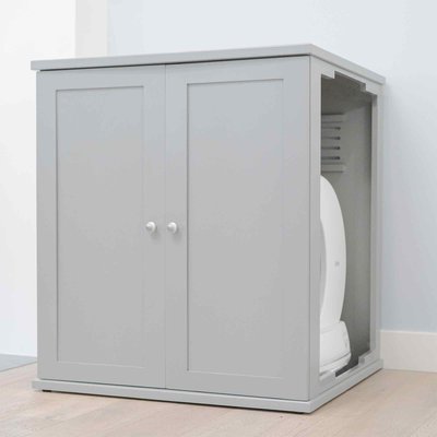 The Refined Feline The Refined Feline Self Cleaning Litter Box Cabinet, Smoke
