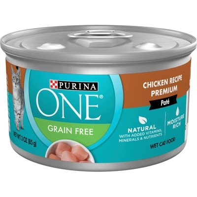 Purina ONE Purina ONE SmartBlend Classic Chicken Pate Cat Food, 3-oz, 24 ct