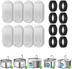 Casfuy Pet Fountain Replacement Filters for PWS-143,140,120, 136 & 161, 8 count