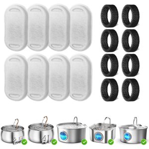 Casfuy Pet Fountain Replacement Filters for PWS-143,140,120, 136 & 161, 8 count
