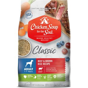 Chicken Soup for the Soul Beef & Brown Rice Recipe Adult Dry Dog Food, 13.5-lb bag