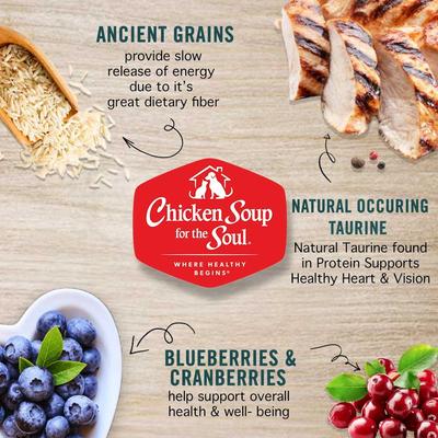 Show full view: Chicken Soup for the Soul Adult Chicken & Brown Rice Recipe Dry Cat Food, 4.5-lb bag slide 5 of 12