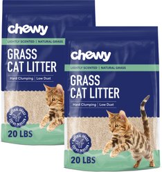 Chewy Made All Natural Lightly Scented Clumping Grass Cat Litter (FORMERLY FRISCO), 40-lb bundle