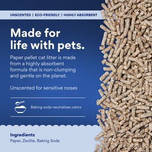 Chewy Made Unscented Non-Clumping Recycled Paper Cat Litter (FORMERLY FRISCO), 25-lb bag