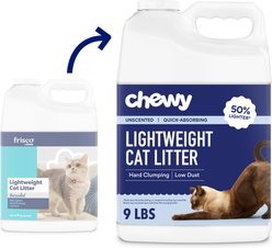 Chewy Made Lightweight Unscented Clumping Cat Litter (FORMERLY FRISCO), 9-lb jug