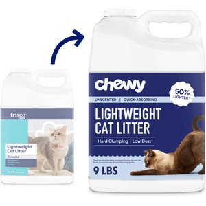 Chewy Made Lightweight Unscented Clumping Cat Litter (FORMERLY FRISCO), 9-lb jug