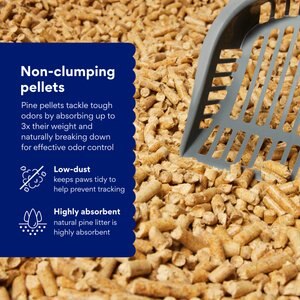 Chewy Made All Natural Pine Pellet Non-Clumping Wood Cat Litter (FORMERLY FRISCO), 40-lb bag