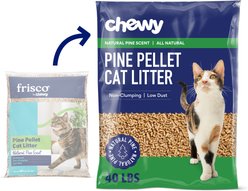 Chewy Made All Natural Pine Pellet Non-Clumping Wood Cat Litter (FORMERLY FRISCO), 40-lb bag