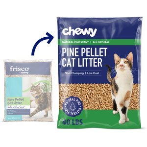 Chewy Made All Natural Pine Pellet Non-Clumping Wood Cat Litter (FORMERLY FRISCO), 40-lb bag