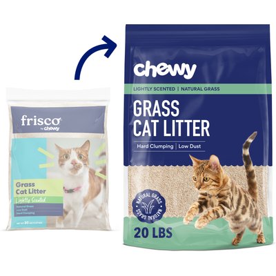 Chewy Made Chewy Made All Natural Lightly Scented Clumping Grass Cat Litter (FORMERLY FRISCO), 20-lb bag