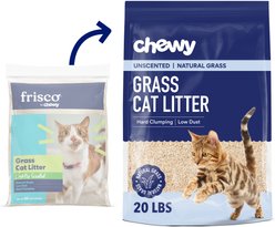 Chewy Made All Natural Unscented Clumping Grass Cat Litter (FORMERLY FRISCO), 20-lb bag