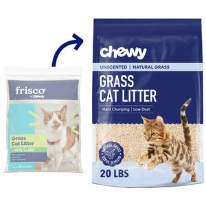Chewy Made All Natural Unscented Clumping Grass Cat Litter (FORMERLY FRISCO), 20-lb bag