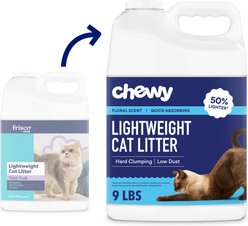 Chewy Made Lightweight Floral Scented Clumping Cat Litter (FORMERLY FRISCO), 9-lb jug