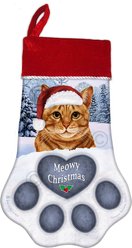 Pet Gifts USA Tabby Orange Christmas Stocking, 17 x 10.5-in