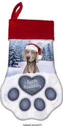 Pet Gifts USA Weimaraner Silver Grey Christmas Stocking, 17 x 10.5-in