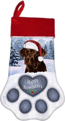 Pet Gifts USA Labrador Retriever English Chocolate Christmas Stocking, 17 x 10.5-in