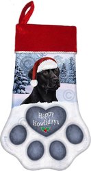 Pet Gifts USA Labrador Retriever American Black Christmas Stocking, 17 x 10.5-in