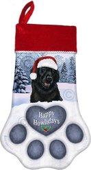 Pet Gifts USA Flat Coated Black Retriever Christmas Stocking, 17 x 10.5-in