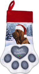 Pet Gifts USA Bloodhound Christmas Stocking, 17 x 10.5-in