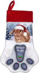 Pet Gifts USA Rabbit Mini Lop Cinnamon Christmas Stocking, 17 x 10.5-in