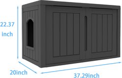 Bencmate Multi Functional Indoor Cozy Cat House, Black slide 2 of 8