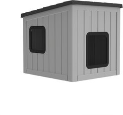 Bencmate Sloping Roof Indoor Outdoor Cozy Cat House, Black slide 1 of 8