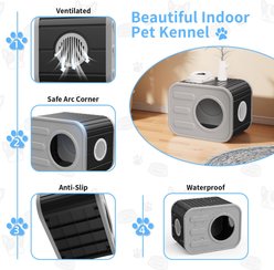 Bencmate Indoor Cozy Cat House, Black slide 2 of 8