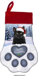 Pet Gifts USA Black Cat 2 Christmas Stocking, 17 x 10.5-in