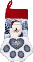 Pet Gifts USA Old English Sheepdog Christmas Stocking, 17 x 10.5-in