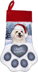 Pet Gifts USA Maltipoo Christmas Stocking, 17 x 10.5-in