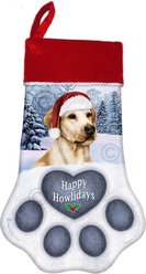 Pet Gifts USA Labrador Retriever American Yellow Christmas Stocking, 17 x 10.5-in