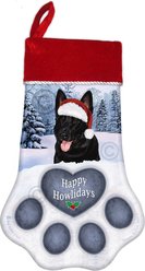 Pet Gifts USA Black German Shepherd Christmas Stocking, 17 x 10.5-in